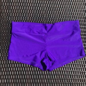 Stretchy shiny dance yoga shorts